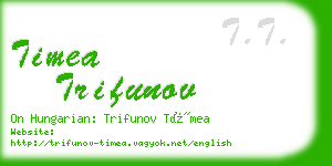 timea trifunov business card